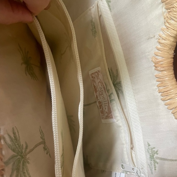 Vintage Cappelli straw bag with flamingo.  Cute wood handles. Like new. Florida - Picture 6 of 6